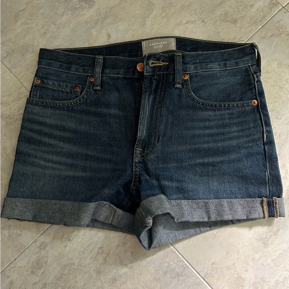 Everlane high-waisted denim shorts
